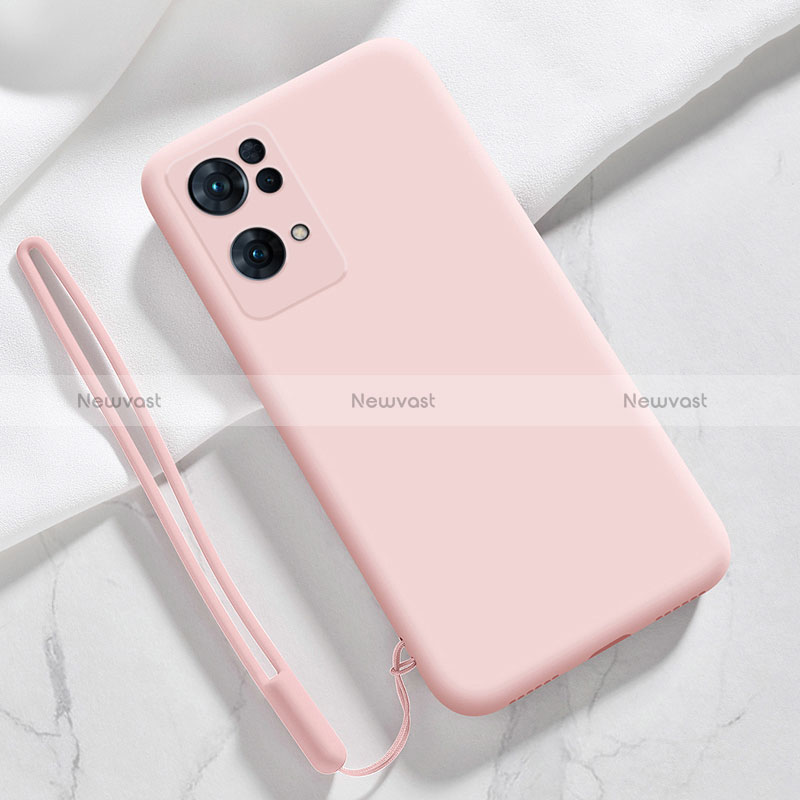 Ultra-thin Silicone Gel Soft Case 360 Degrees Cover S03 for Oppo Reno7 Pro 5G Pink