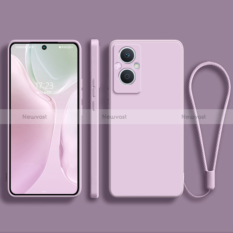 Ultra-thin Silicone Gel Soft Case 360 Degrees Cover S03 for Oppo Reno7 Z 5G Clove Purple