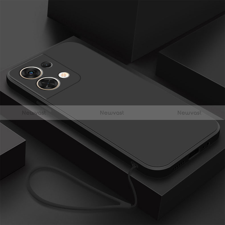 Ultra-thin Silicone Gel Soft Case 360 Degrees Cover S03 for Oppo Reno8 5G Black