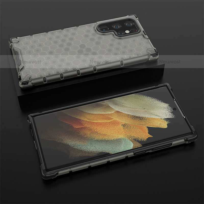 Ultra-thin Silicone Gel Soft Case 360 Degrees Cover S03 for Samsung Galaxy S21 Ultra 5G Black