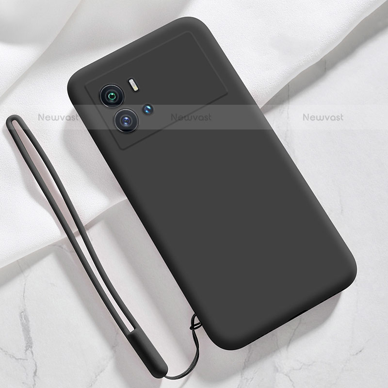 Ultra-thin Silicone Gel Soft Case 360 Degrees Cover S03 for Vivo iQOO 9 5G Black