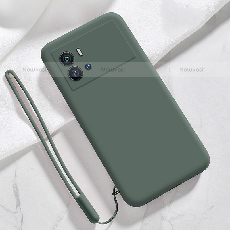 Ultra-thin Silicone Gel Soft Case 360 Degrees Cover S03 for Vivo iQOO 9 5G Midnight Green