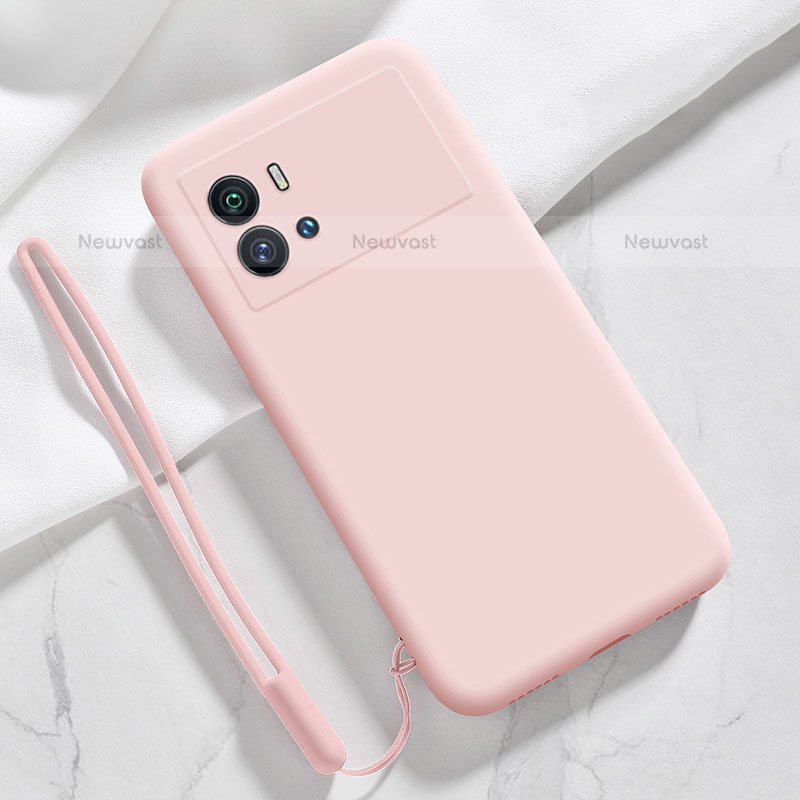 Ultra-thin Silicone Gel Soft Case 360 Degrees Cover S03 for Vivo iQOO 9 Pro 5G Pink