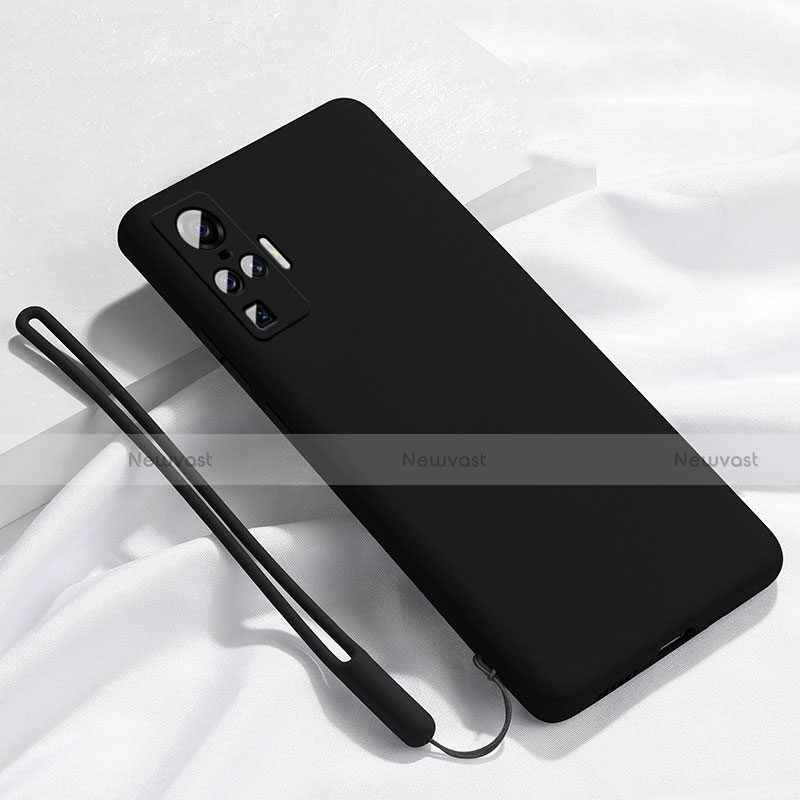 Ultra-thin Silicone Gel Soft Case 360 Degrees Cover S03 for Vivo X50 Pro 5G Black