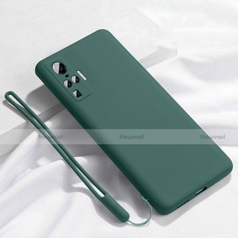 Ultra-thin Silicone Gel Soft Case 360 Degrees Cover S03 for Vivo X50 Pro 5G Green