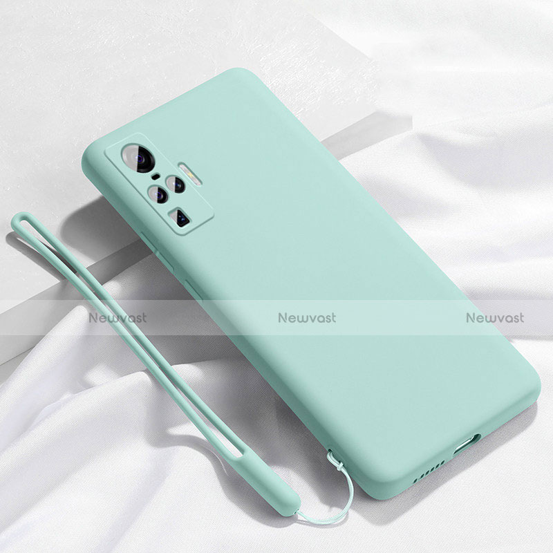 Ultra-thin Silicone Gel Soft Case 360 Degrees Cover S03 for Vivo X50 Pro 5G Sky Blue
