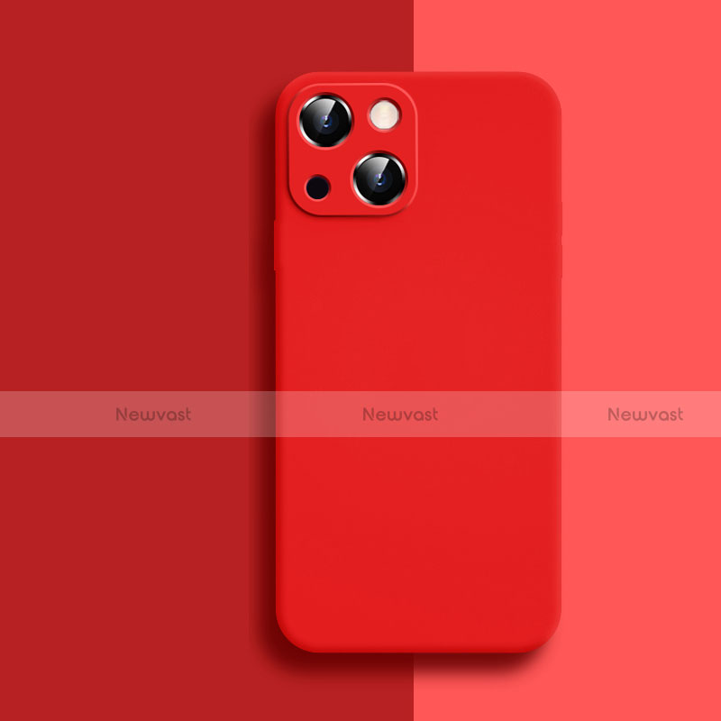 Ultra-thin Silicone Gel Soft Case 360 Degrees Cover S04 for Apple iPhone 13 Red