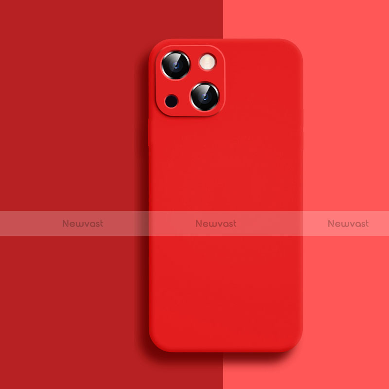 Ultra-thin Silicone Gel Soft Case 360 Degrees Cover S04 for Apple iPhone 14 Plus Red