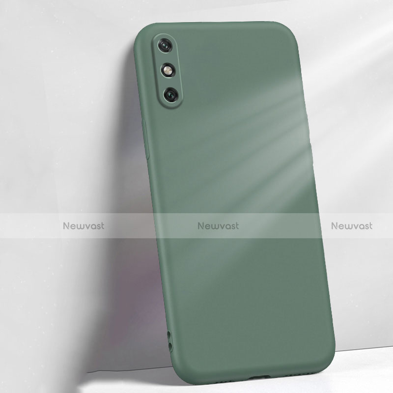 Ultra-thin Silicone Gel Soft Case 360 Degrees Cover S04 for Huawei Enjoy 10e Green