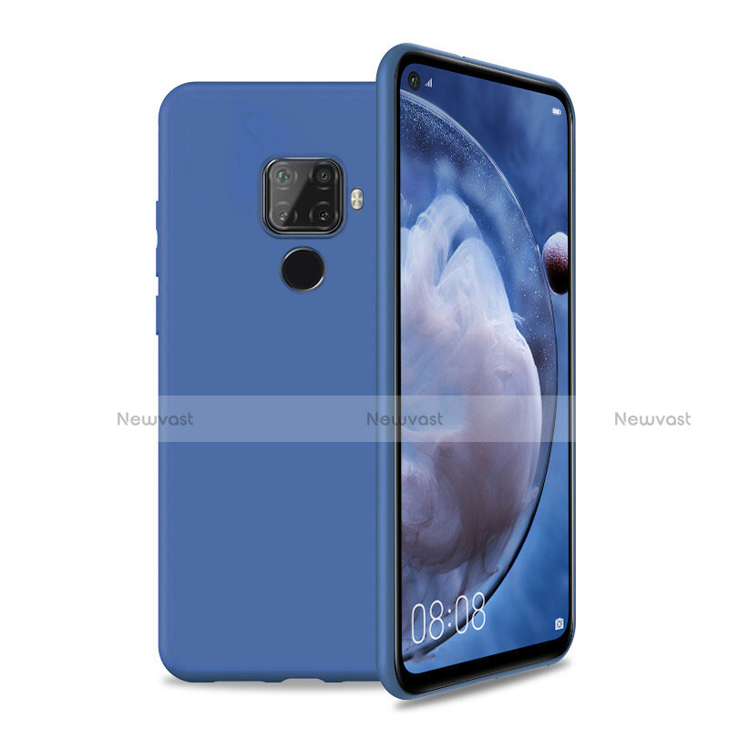 Ultra-thin Silicone Gel Soft Case 360 Degrees Cover S04 for Huawei Mate 30 Lite Blue