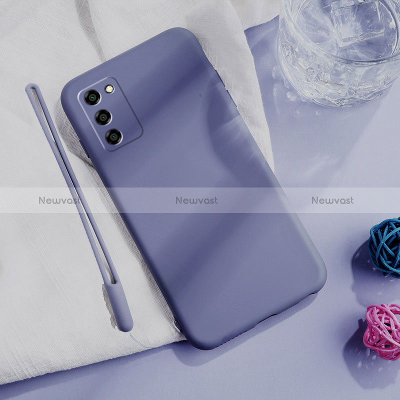 Ultra-thin Silicone Gel Soft Case 360 Degrees Cover S04 for Oppo A56 5G Lavender Gray