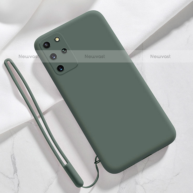 Ultra-thin Silicone Gel Soft Case 360 Degrees Cover S04 for Samsung Galaxy S20 Plus 5G Midnight Green