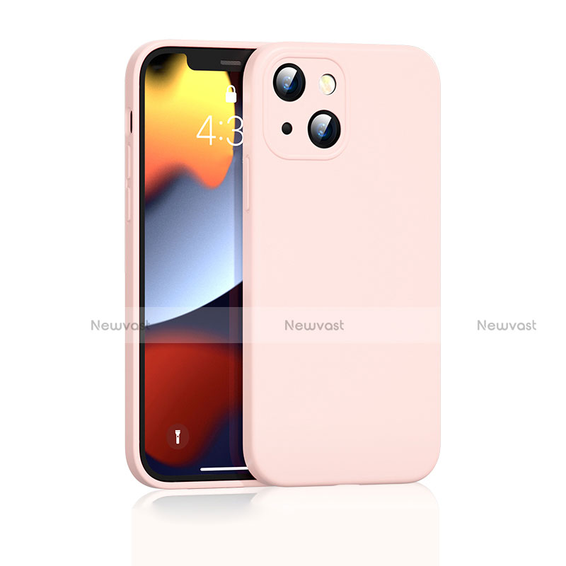 Ultra-thin Silicone Gel Soft Case 360 Degrees Cover S05 for Apple iPhone 13 Rose Gold