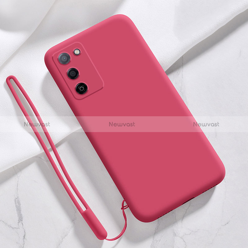 Ultra-thin Silicone Gel Soft Case 360 Degrees Cover S05 for Oppo A53s 5G Red