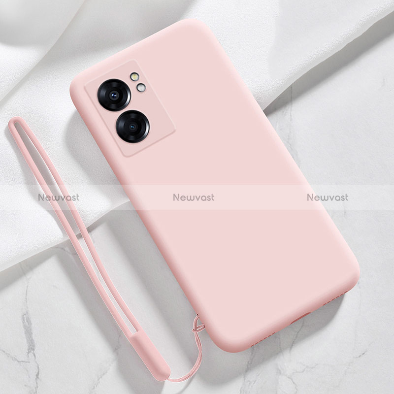 Ultra-thin Silicone Gel Soft Case 360 Degrees Cover S05 for Oppo A56S 5G Pink