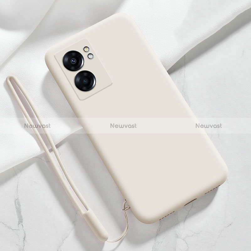 Ultra-thin Silicone Gel Soft Case 360 Degrees Cover S05 for Oppo A56S 5G White