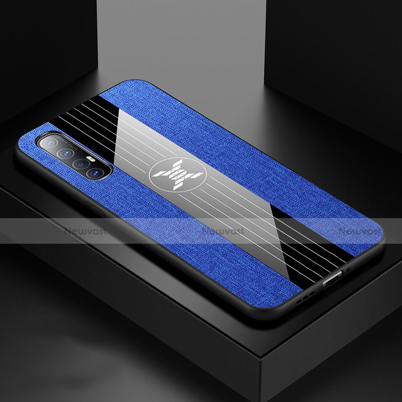 Ultra-thin Silicone Gel Soft Case 360 Degrees Cover S05 for Oppo Find X2 Neo Blue