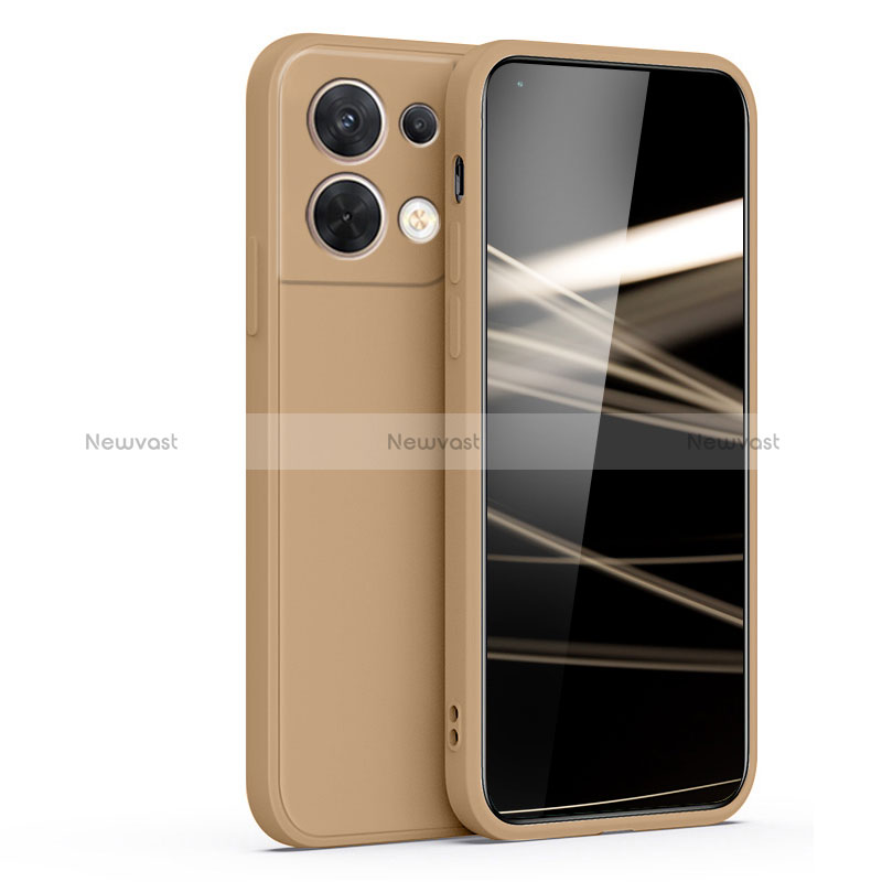 Ultra-thin Silicone Gel Soft Case 360 Degrees Cover S05 for Oppo Reno8 5G Brown