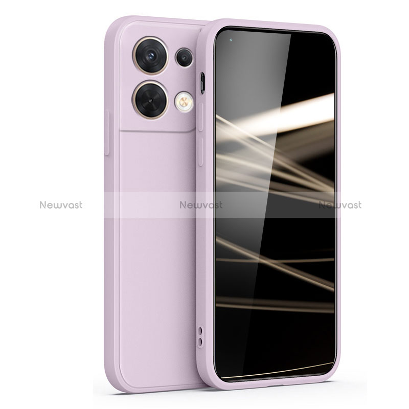 Ultra-thin Silicone Gel Soft Case 360 Degrees Cover S05 for Oppo Reno8 5G Clove Purple