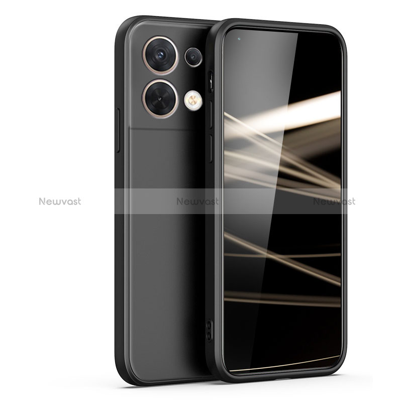 Ultra-thin Silicone Gel Soft Case 360 Degrees Cover S05 for Oppo Reno8 Pro 5G Black