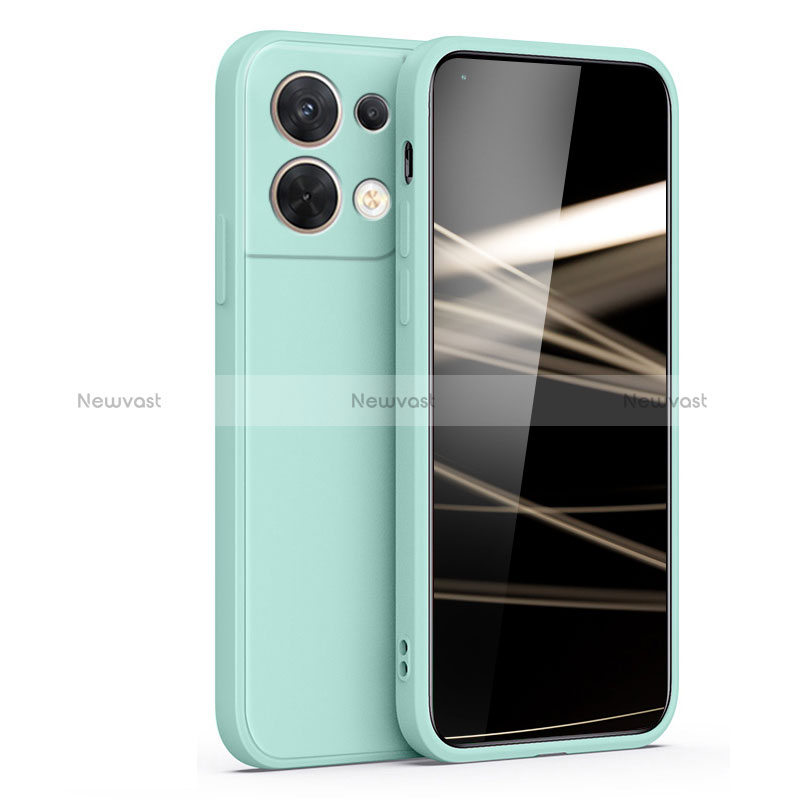 Ultra-thin Silicone Gel Soft Case 360 Degrees Cover S05 for Oppo Reno8 Pro+ Plus 5G Cyan