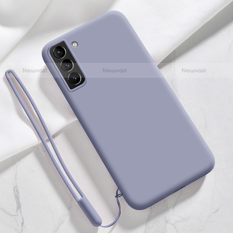 Ultra-thin Silicone Gel Soft Case 360 Degrees Cover S05 for Samsung Galaxy S21 Plus 5G Lavender Gray