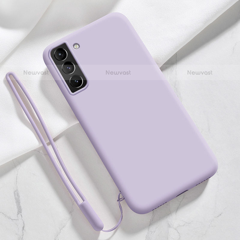 Ultra-thin Silicone Gel Soft Case 360 Degrees Cover S05 for Samsung Galaxy S21 Plus 5G Purple