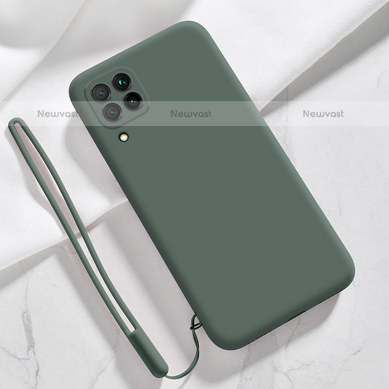 Ultra-thin Silicone Gel Soft Case 360 Degrees Cover S06 for Samsung Galaxy A12 Midnight Green