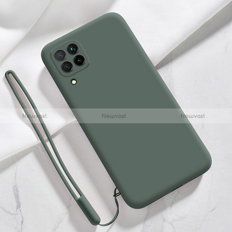 Ultra-thin Silicone Gel Soft Case 360 Degrees Cover S06 for Samsung Galaxy A12 Nacho Midnight Green