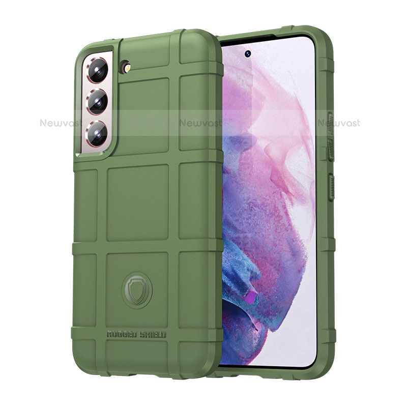 Ultra-thin Silicone Gel Soft Case 360 Degrees Cover S06 for Samsung Galaxy S21 5G Green