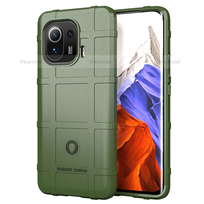 Ultra-thin Silicone Gel Soft Case 360 Degrees Cover S06 for Xiaomi Mi 11 Pro 5G Green