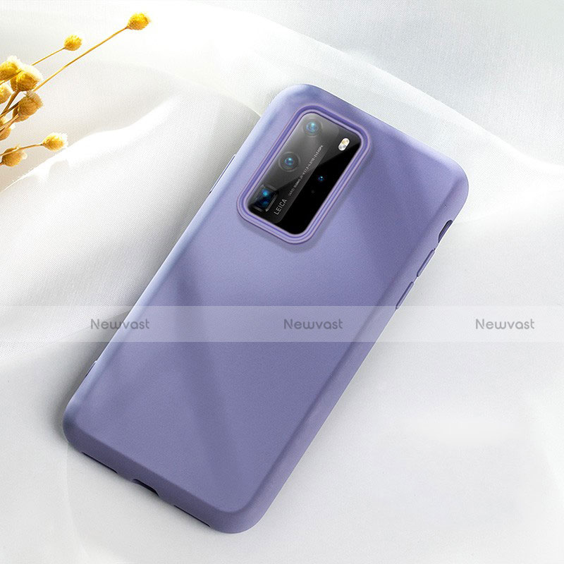 Ultra-thin Silicone Gel Soft Case 360 Degrees Cover S07 for Huawei P40 Pro Dark Gray
