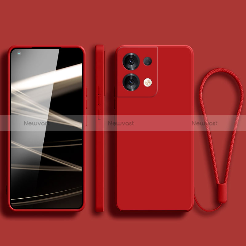 Ultra-thin Silicone Gel Soft Case 360 Degrees Cover S07 for Oppo Reno8 Pro 5G Red