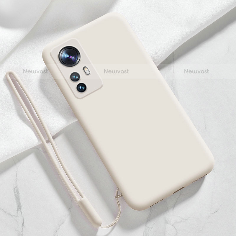 Ultra-thin Silicone Gel Soft Case 360 Degrees Cover S07 for Xiaomi Mi 12 Pro 5G White