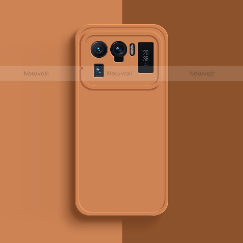 Ultra-thin Silicone Gel Soft Case 360 Degrees Cover S08 for Xiaomi Mi 11 Ultra 5G Orange