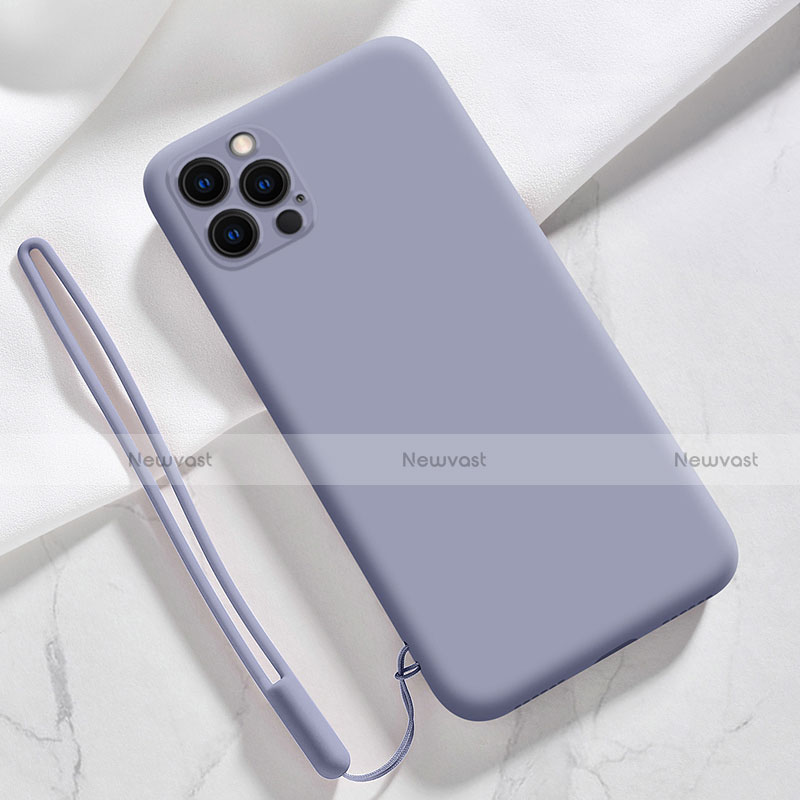 Ultra-thin Silicone Gel Soft Case 360 Degrees Cover S09 for Apple iPhone 13 Pro Gray