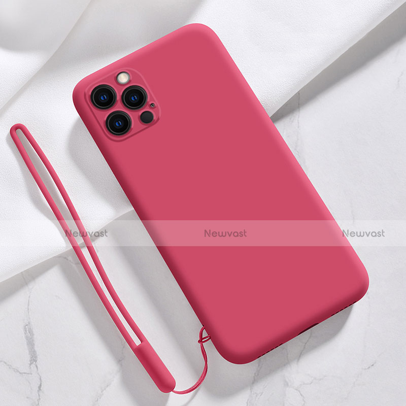 Ultra-thin Silicone Gel Soft Case 360 Degrees Cover S09 for Apple iPhone 13 Pro Red