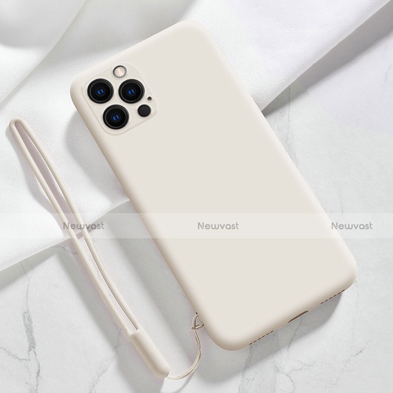 Ultra-thin Silicone Gel Soft Case 360 Degrees Cover S09 for Apple iPhone 14 Pro White