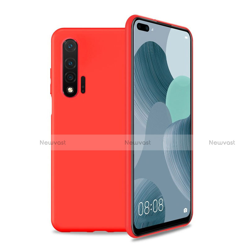 Ultra-thin Silicone Gel Soft Case 360 Degrees Cover T01 for Huawei Nova 6 Red