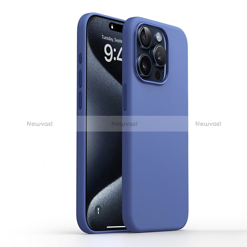 Ultra-thin Silicone Gel Soft Case 360 Degrees Cover YK1 for Apple iPhone 13 Pro Blue