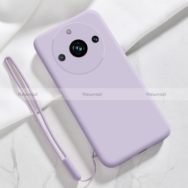 Ultra-thin Silicone Gel Soft Case 360 Degrees Cover YK1 for Realme 11 Pro 5G Clove Purple