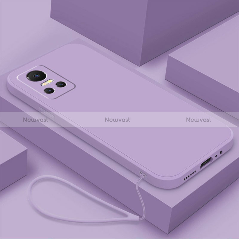 Ultra-thin Silicone Gel Soft Case 360 Degrees Cover YK1 for Realme GT Neo3 5G Clove Purple