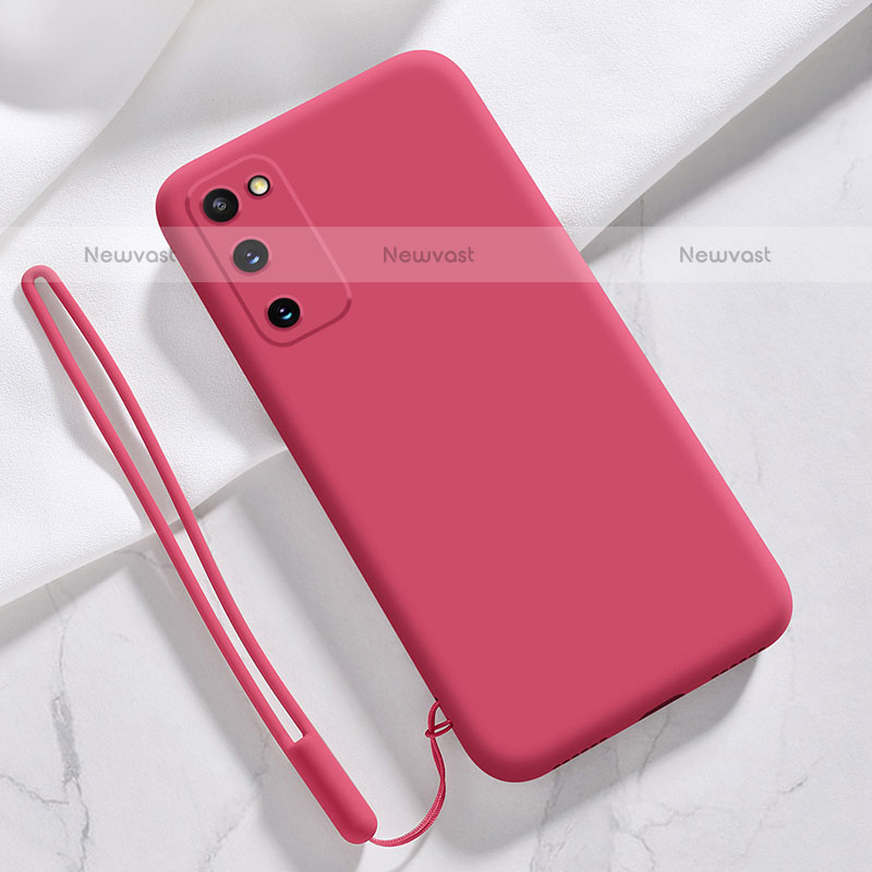 Ultra-thin Silicone Gel Soft Case 360 Degrees Cover YK1 for Samsung Galaxy S20 Hot Pink
