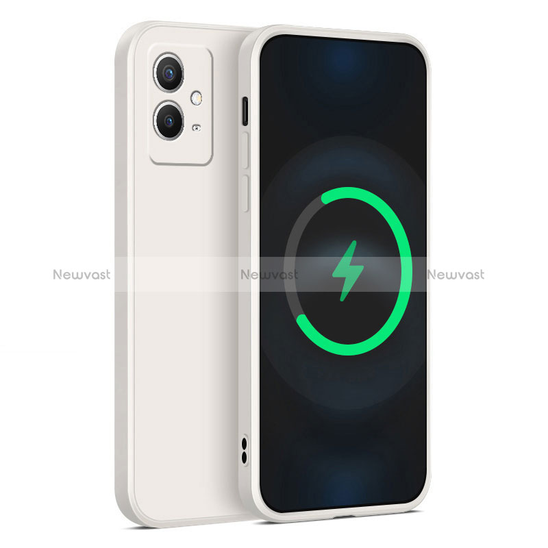 Ultra-thin Silicone Gel Soft Case 360 Degrees Cover YK1 for Vivo T1 5G India White