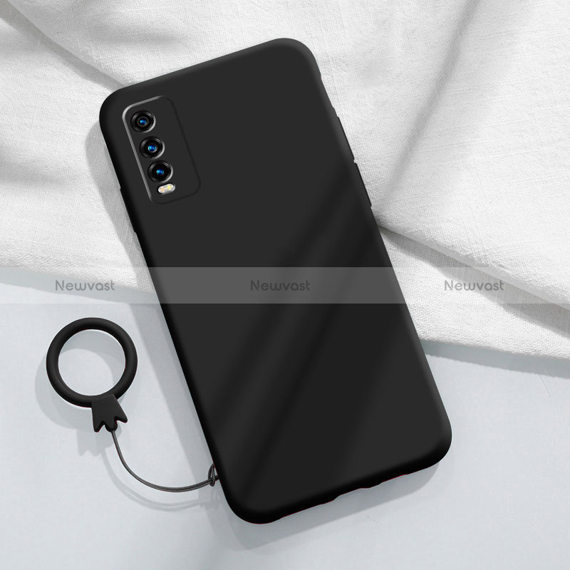 Ultra-thin Silicone Gel Soft Case 360 Degrees Cover YK1 for Vivo Y20s Black
