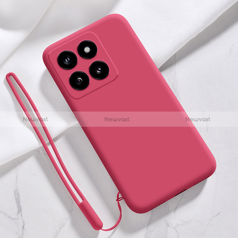 Ultra-thin Silicone Gel Soft Case 360 Degrees Cover YK1 for Xiaomi Mi 14 5G Red