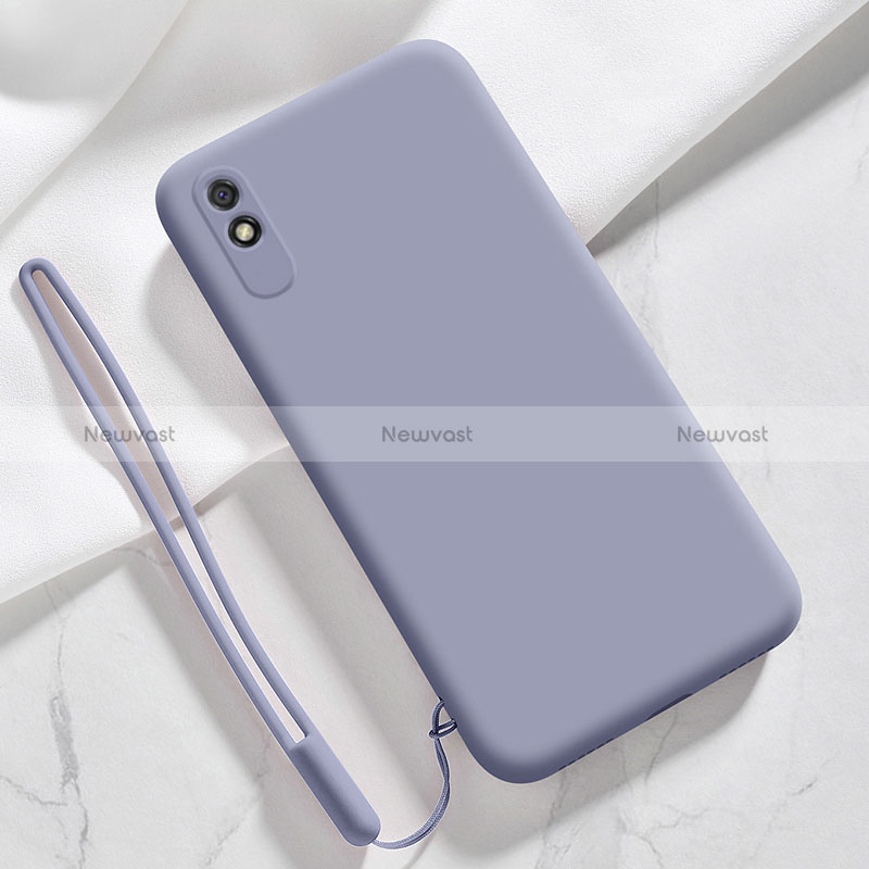 Ultra-thin Silicone Gel Soft Case 360 Degrees Cover YK1 for Xiaomi Redmi 9AT Lavender Gray
