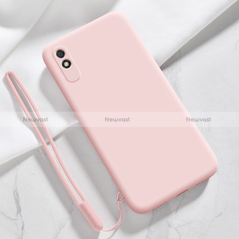 Ultra-thin Silicone Gel Soft Case 360 Degrees Cover YK1 for Xiaomi Redmi 9AT Pink