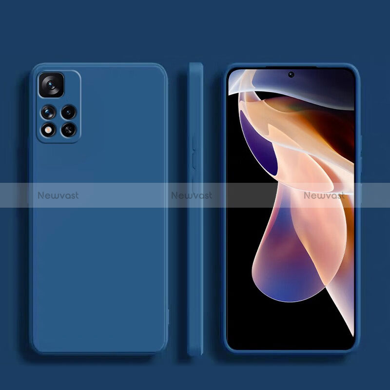 Ultra-thin Silicone Gel Soft Case 360 Degrees Cover YK1 for Xiaomi Redmi Note 11 Pro+ Plus 5G Blue