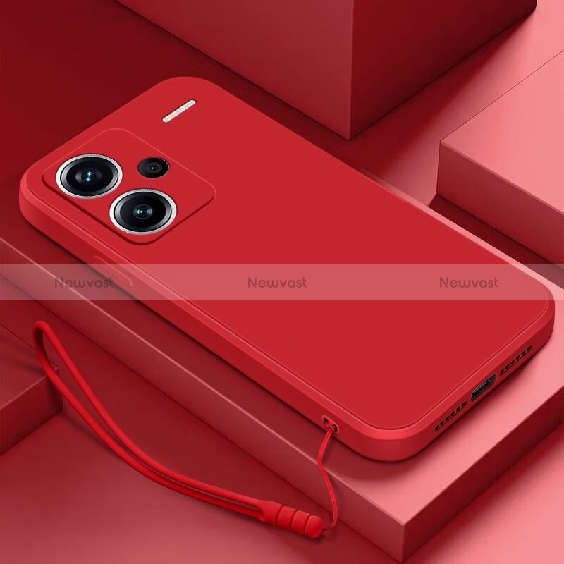 Ultra-thin Silicone Gel Soft Case 360 Degrees Cover YK1 for Xiaomi Redmi Note 13 Pro+ Plus 5G Red